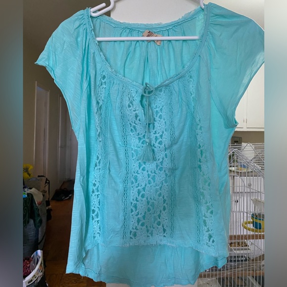 Hollister Light Blue Blouse - Picture 1 of 5